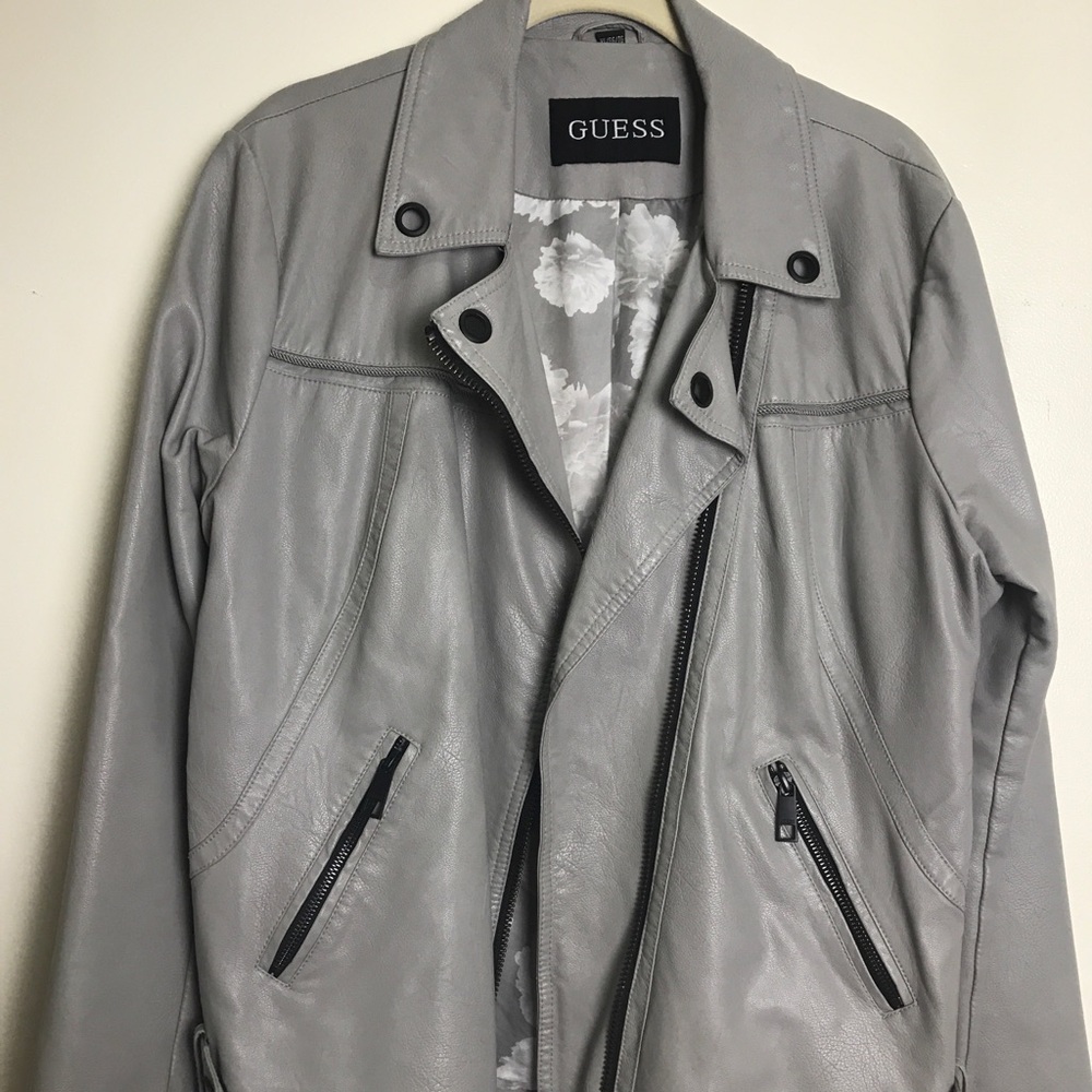 Guess Faux Leather Moto Jacket XL